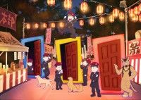 狭間県警の制服姿で6つ子が参上!?映画『オリバーな犬』×「おそ松さん」描き下ろしコラボビジュアル解禁